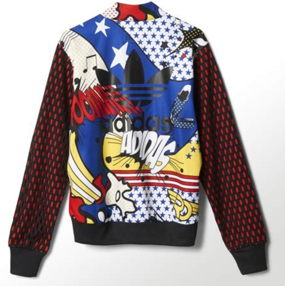 ADIDAS x RITA ORA 2014 HTF Rare Cosmic Cartoon POW Trefoil Track Jacket Med EUC - Picture 5 of 16